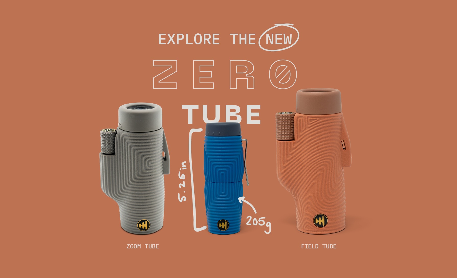 Tubes, Größe 2,5in, Gewicht 205g, Matte Oberfläche, Zubehörhalterung