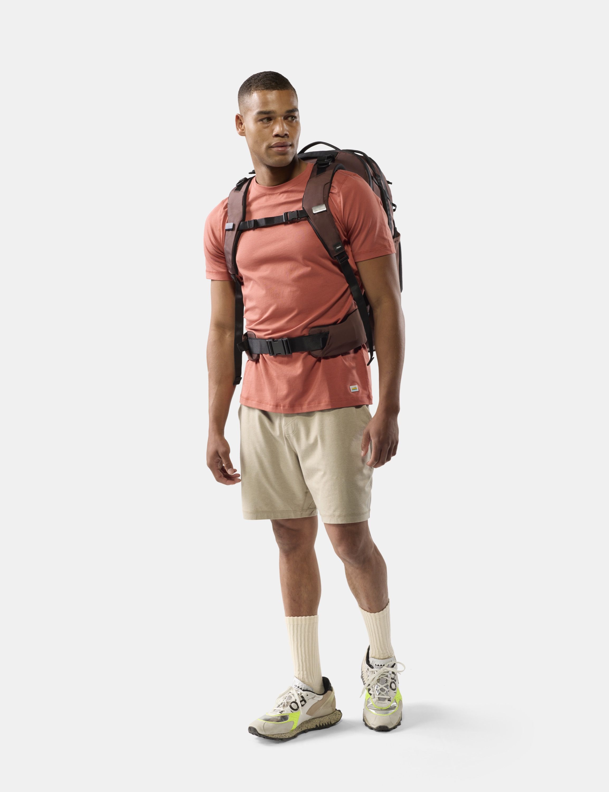 Herren-T-Shirt, Rucksack, Wandern-Bekleidung, Rucksack-Gurt, Rucksack-Set