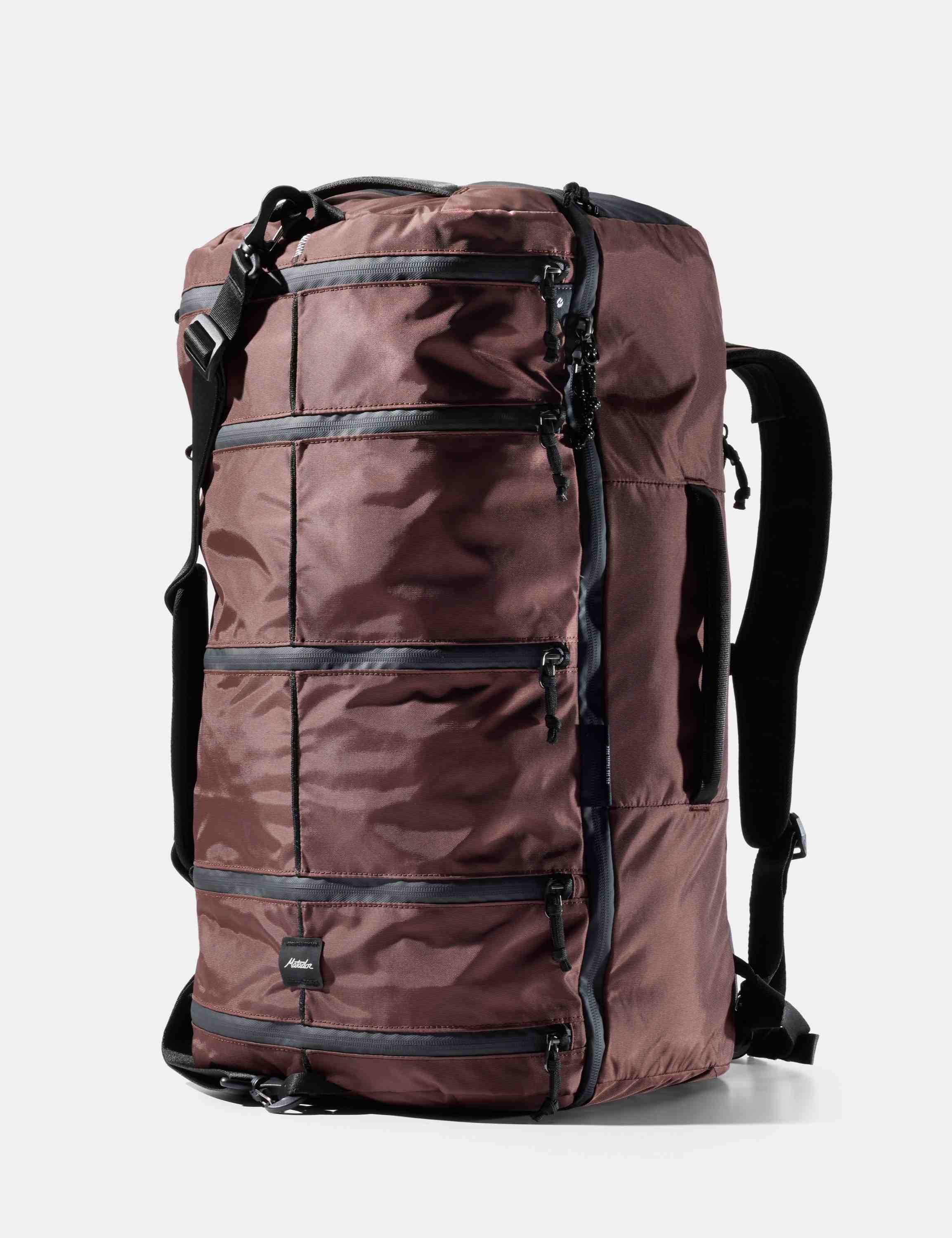 Rucksack, Backpack, Multifach, Nylon, Burgunderrot