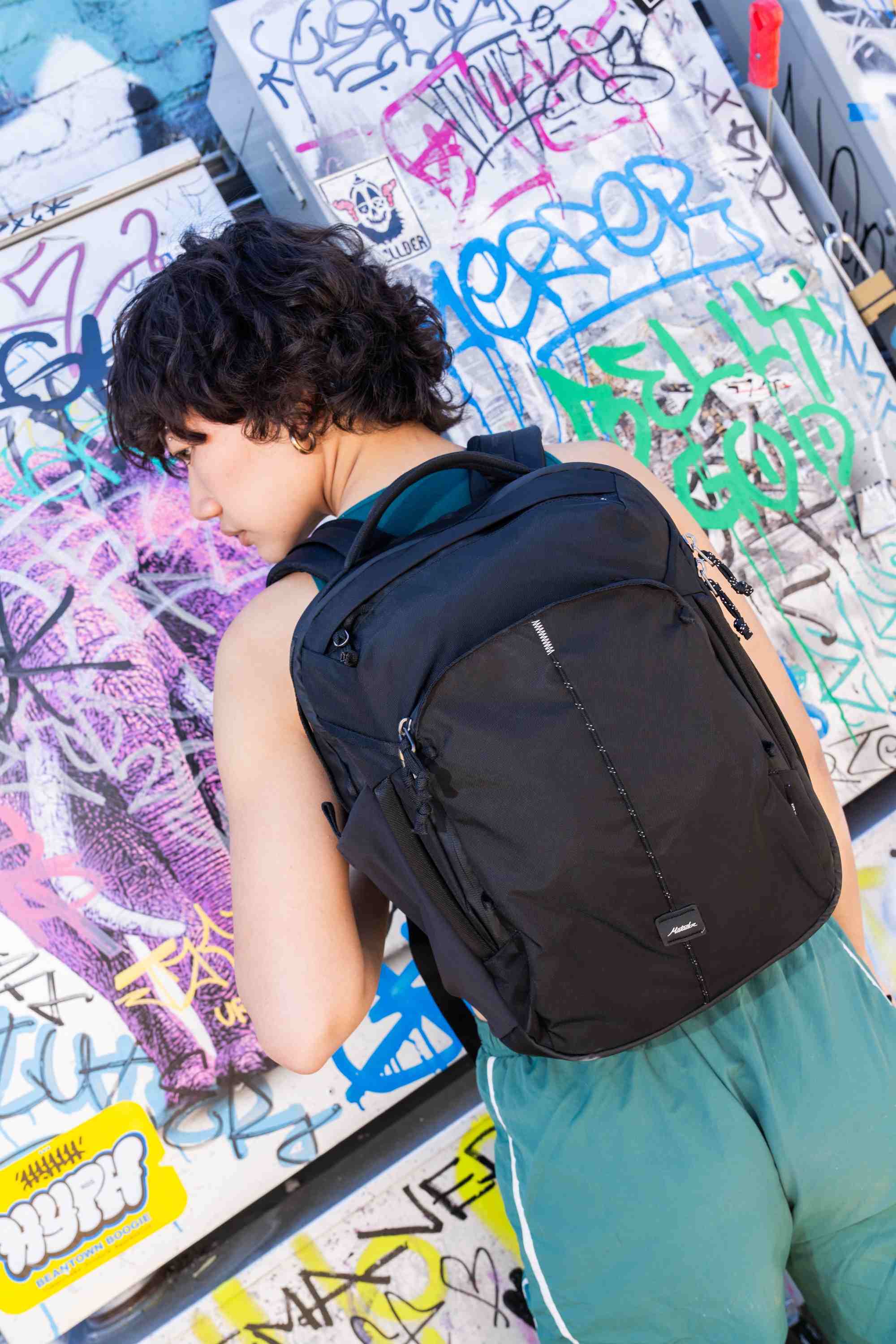 Rucksack, Rucksack, Schwarz, Outdoor, Graffiti