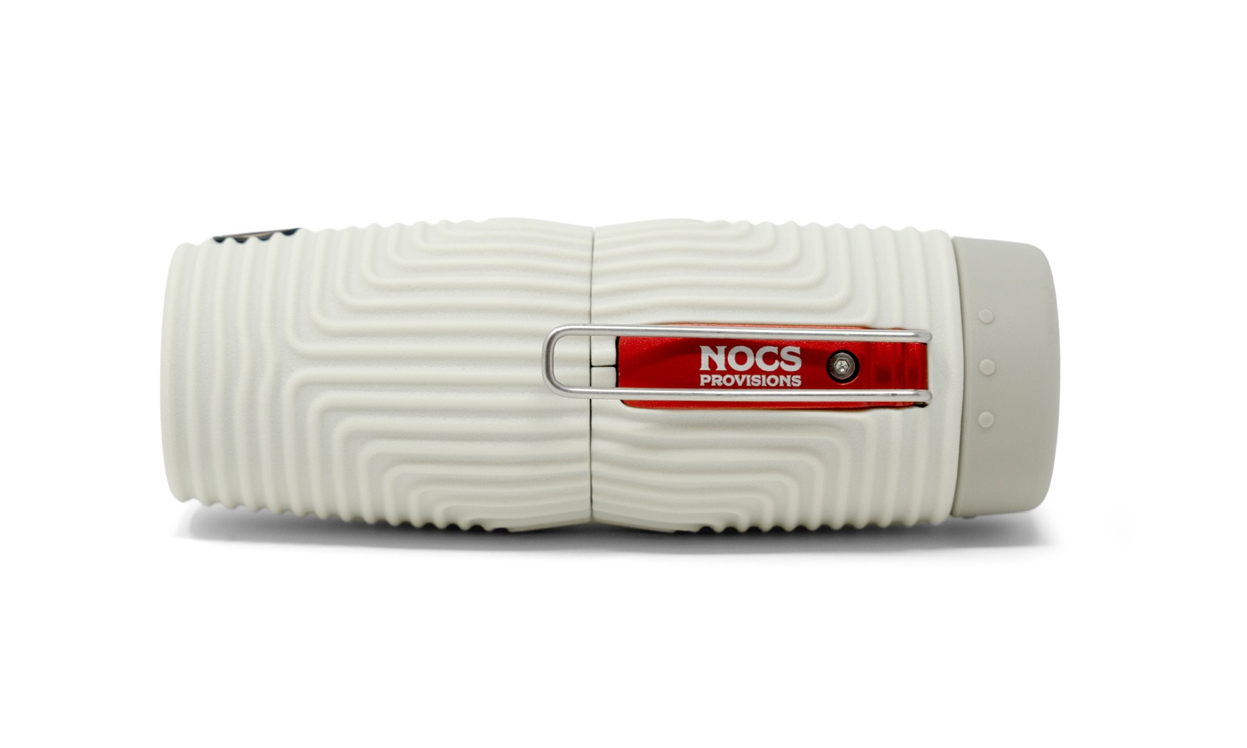 Koffer, Provisions, texturierte Oberfläche, roter Verschluss, silberner Clip