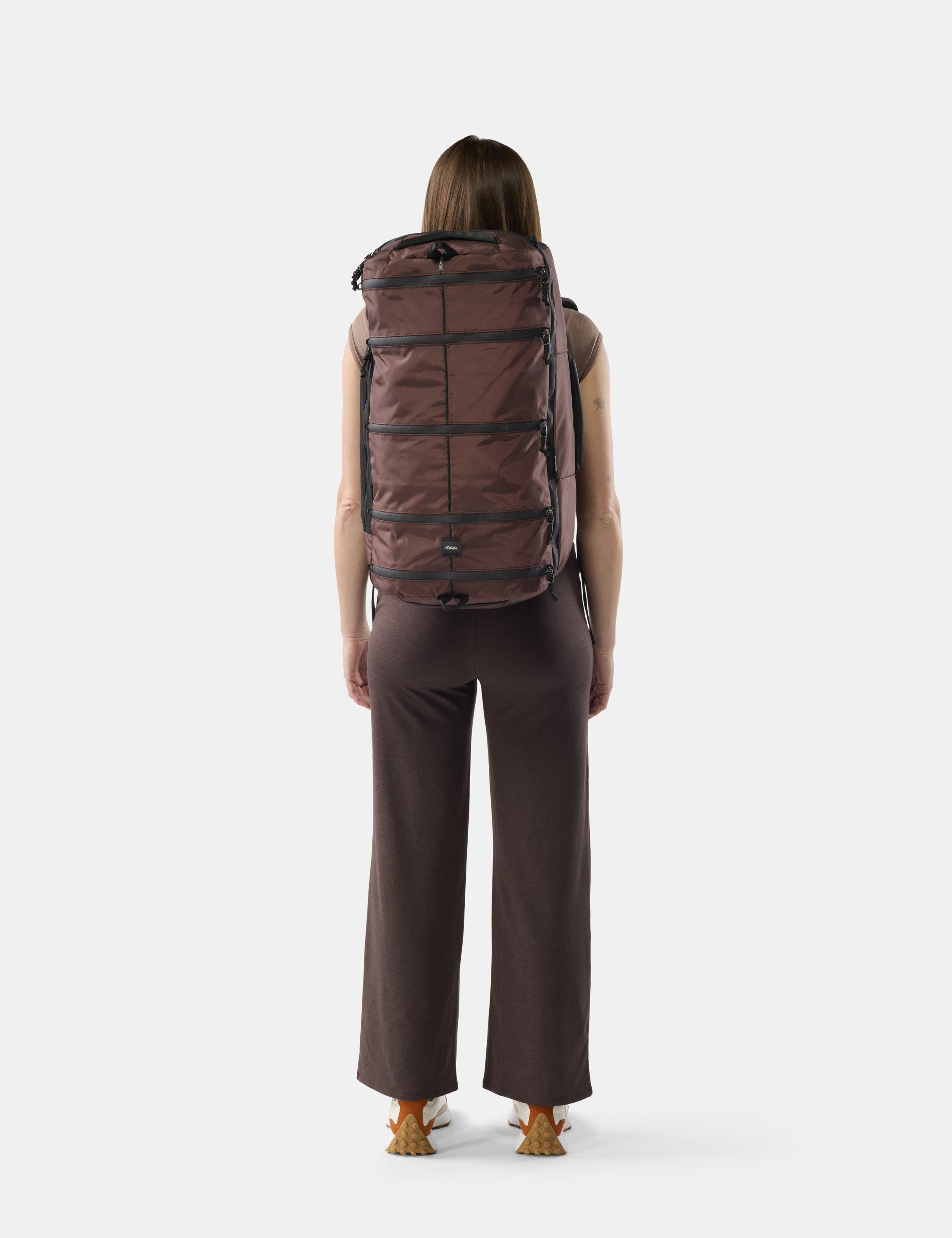 Rucksack, Rucksack, braun, Mehrfachtasche, Rucksack mit Außenriemen
