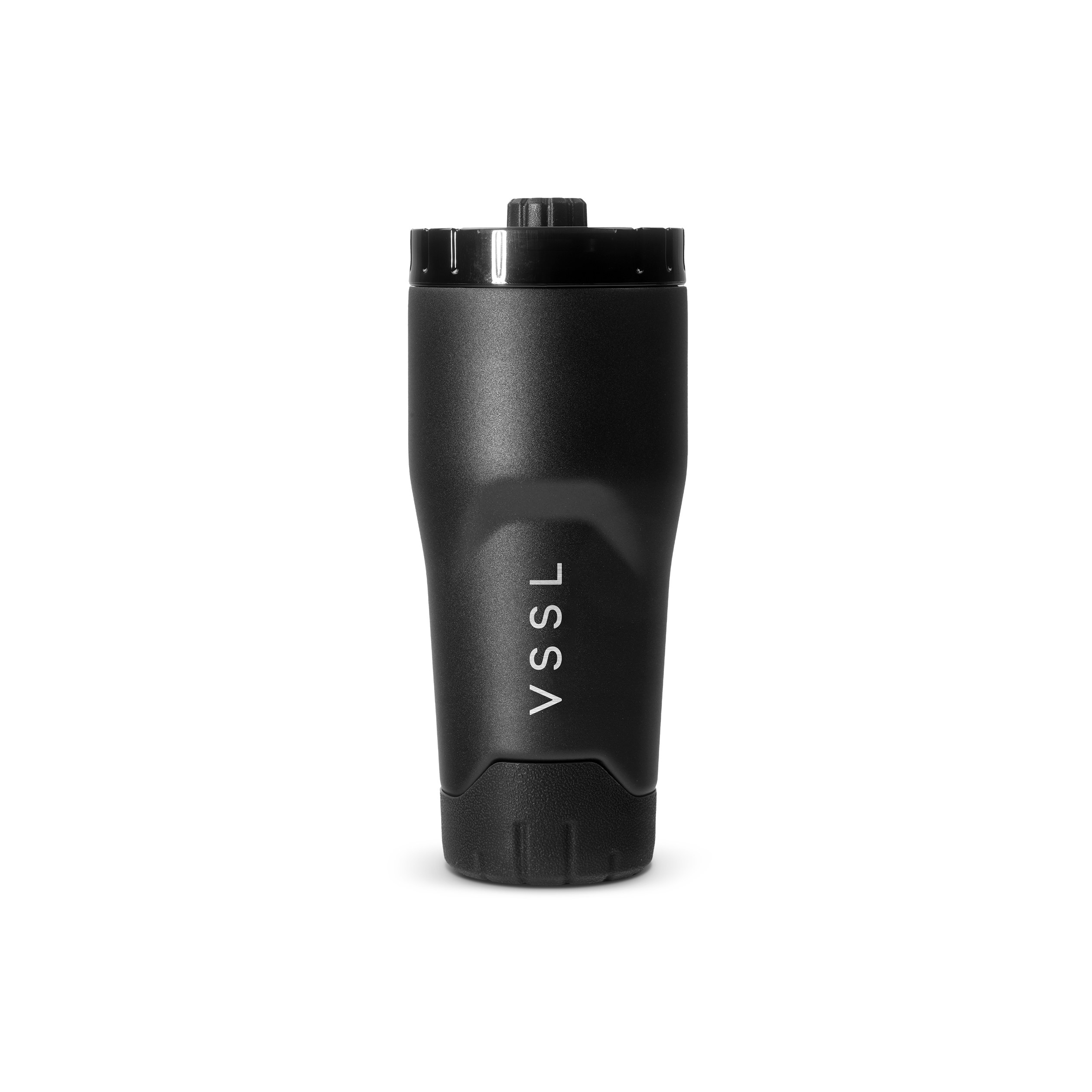 Isolierbecher, Schwarz, Trinkdeckel, Rutschfester Boden