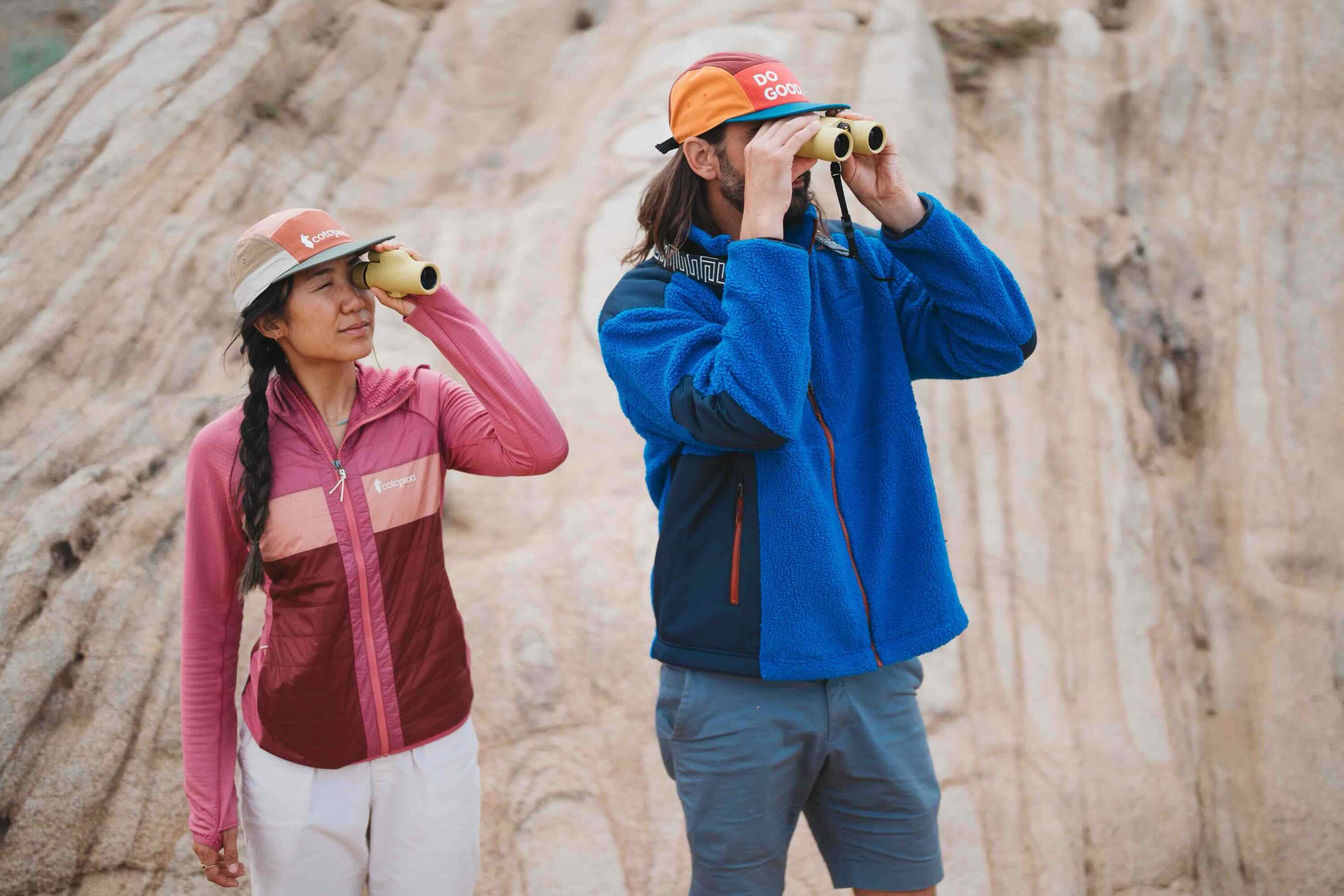 outdoor, Binoculars, Jacket, Cap, People