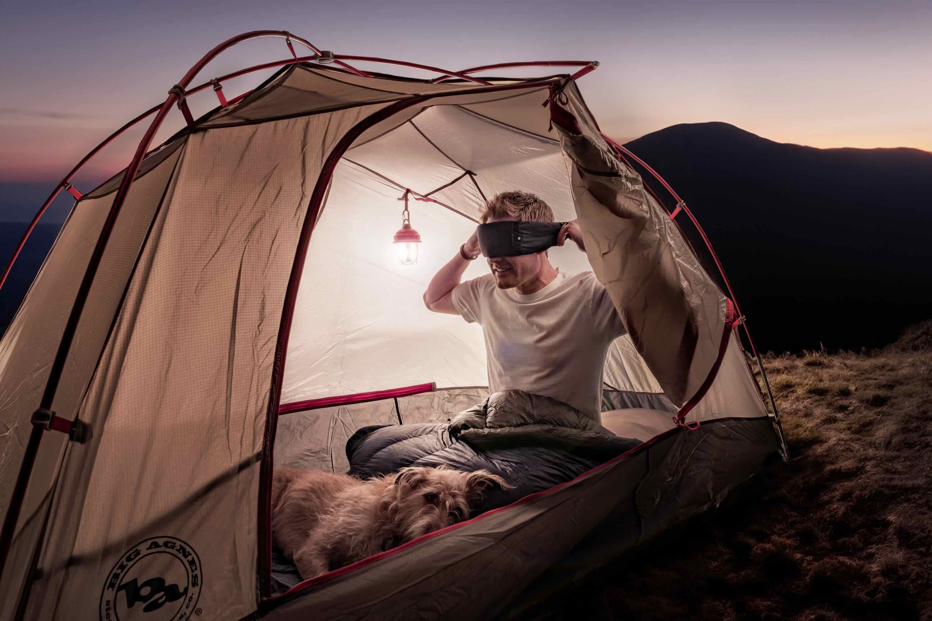 Draußen, Unterschlupf, Zelt, Campen, Hund