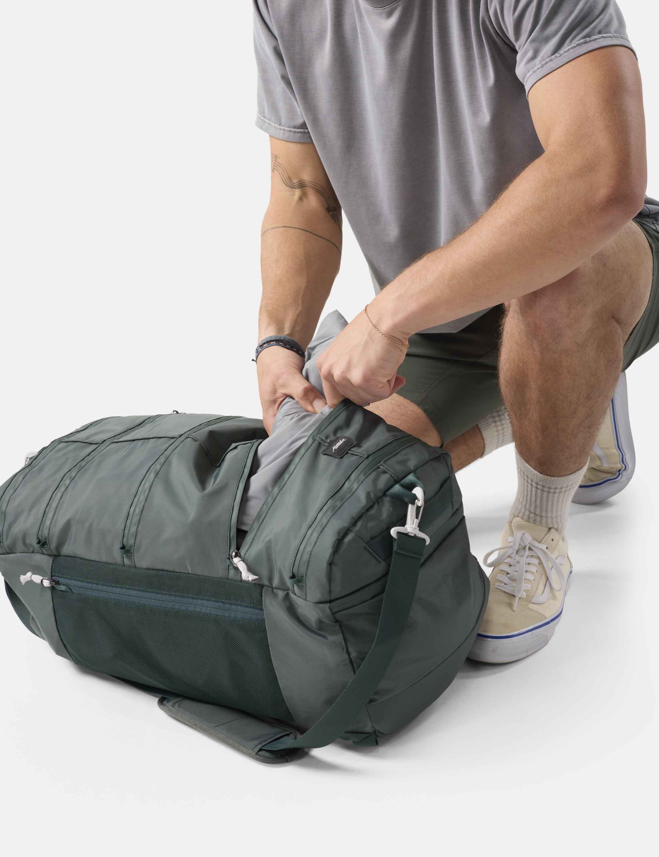 Rucksack, Reisetasche, Mentholgrün, Reißverschluss, Gurtband