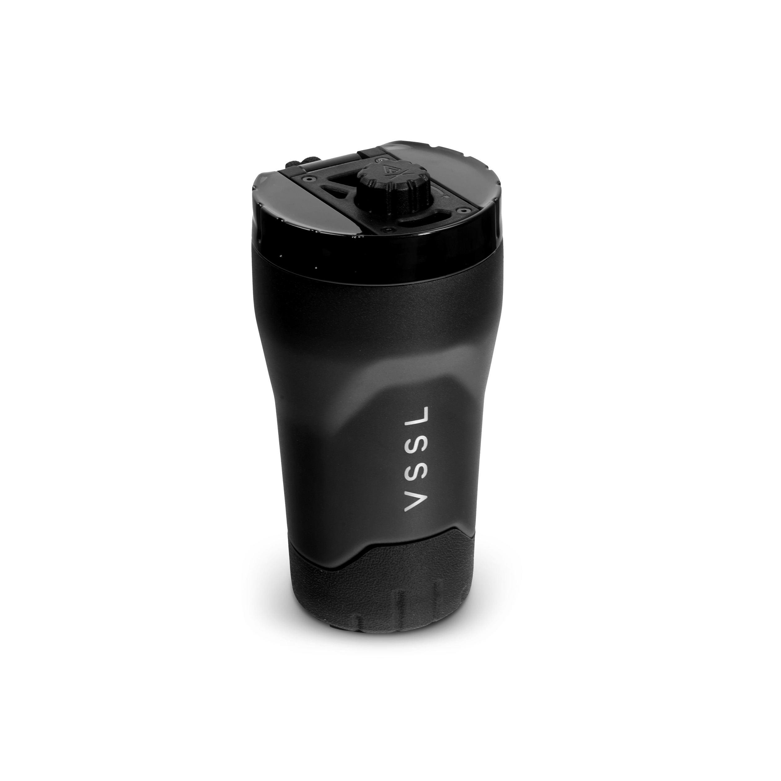 Thermobecher, Schwarz, Trinkbecher, Schraubdeckel, Rutschfester Boden