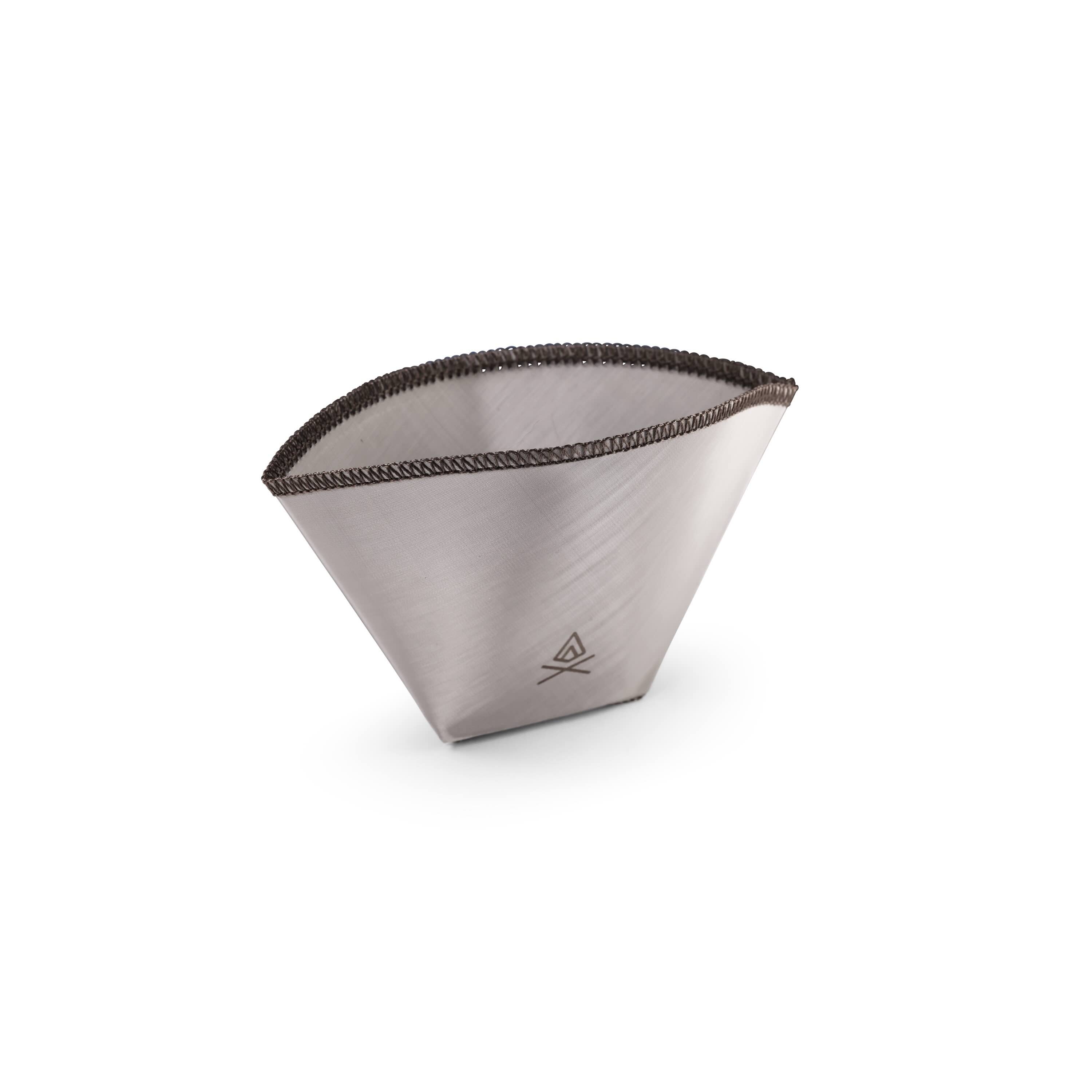 Kaffeefilter, Mehrwegfilter, Edelstahl, konische Form, Metallgewebe