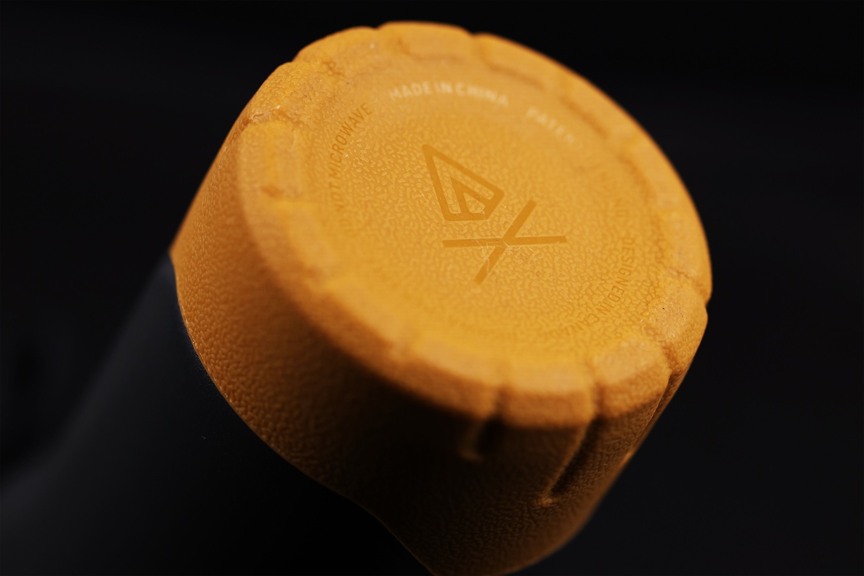 Silikonform, Orange, Runde Form, Strukturierte Oberfläche, Mikrowellengeeignet