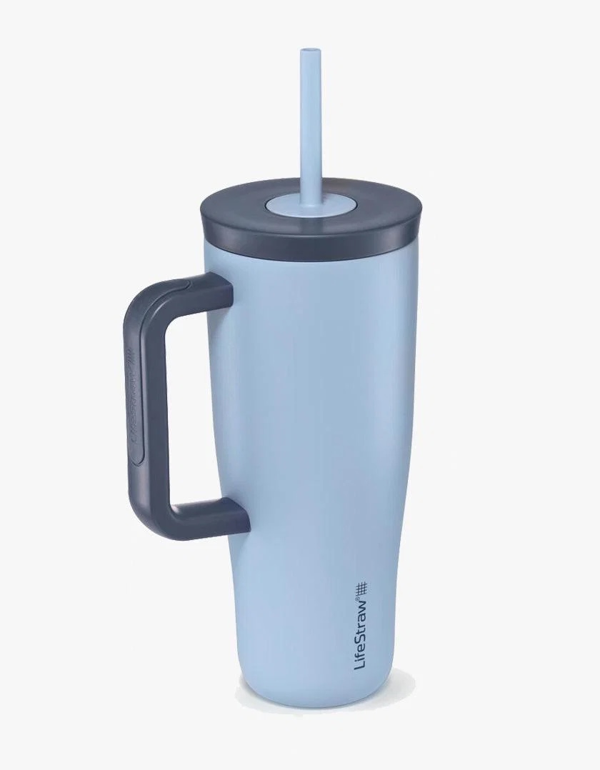 Trinkflasche, Strohhalm, Auslaufsicher, Becher mit Griff, LifeStraw