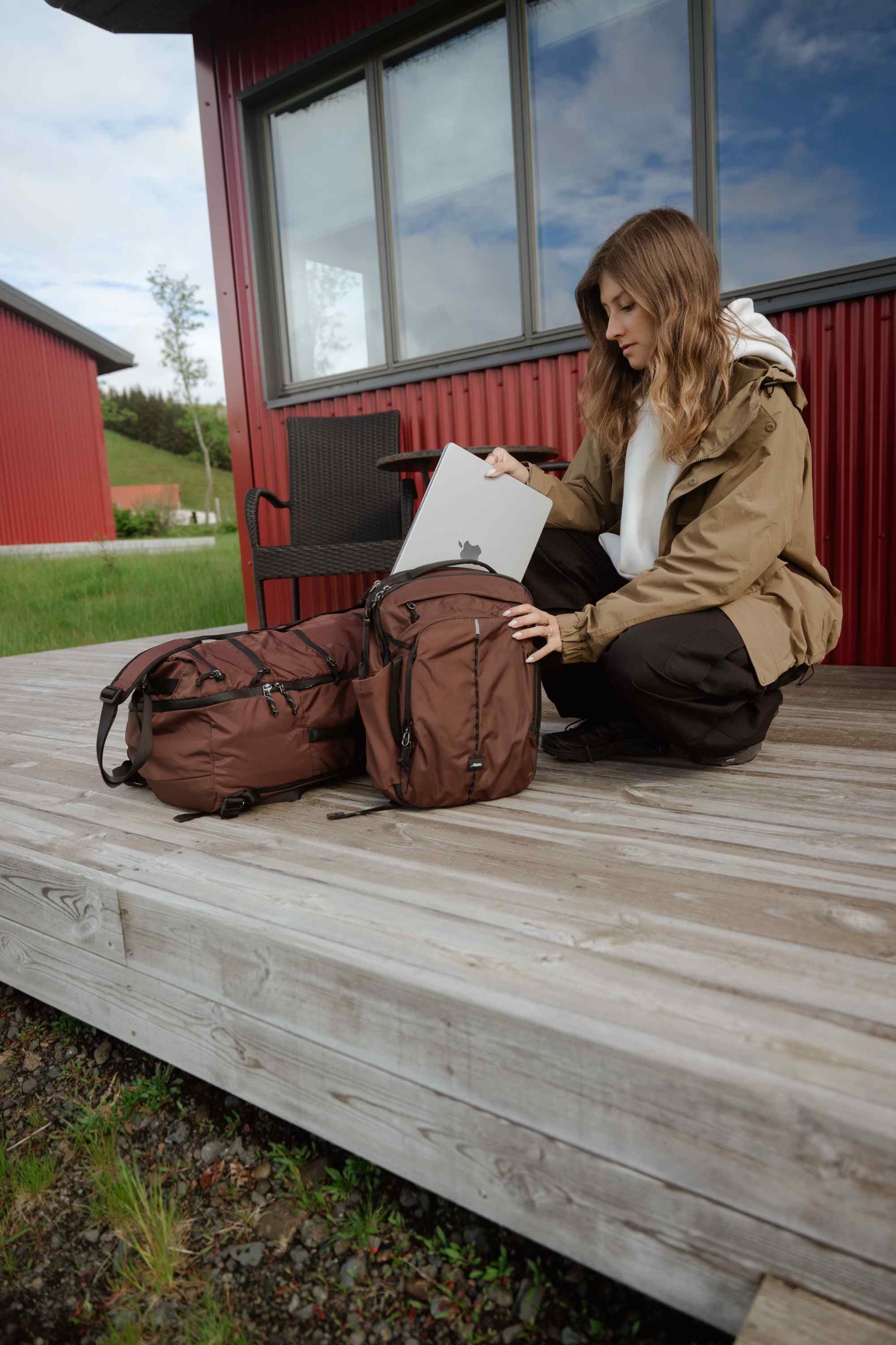 Rucksack, Tasche, Laptop, Outdoor, Braun