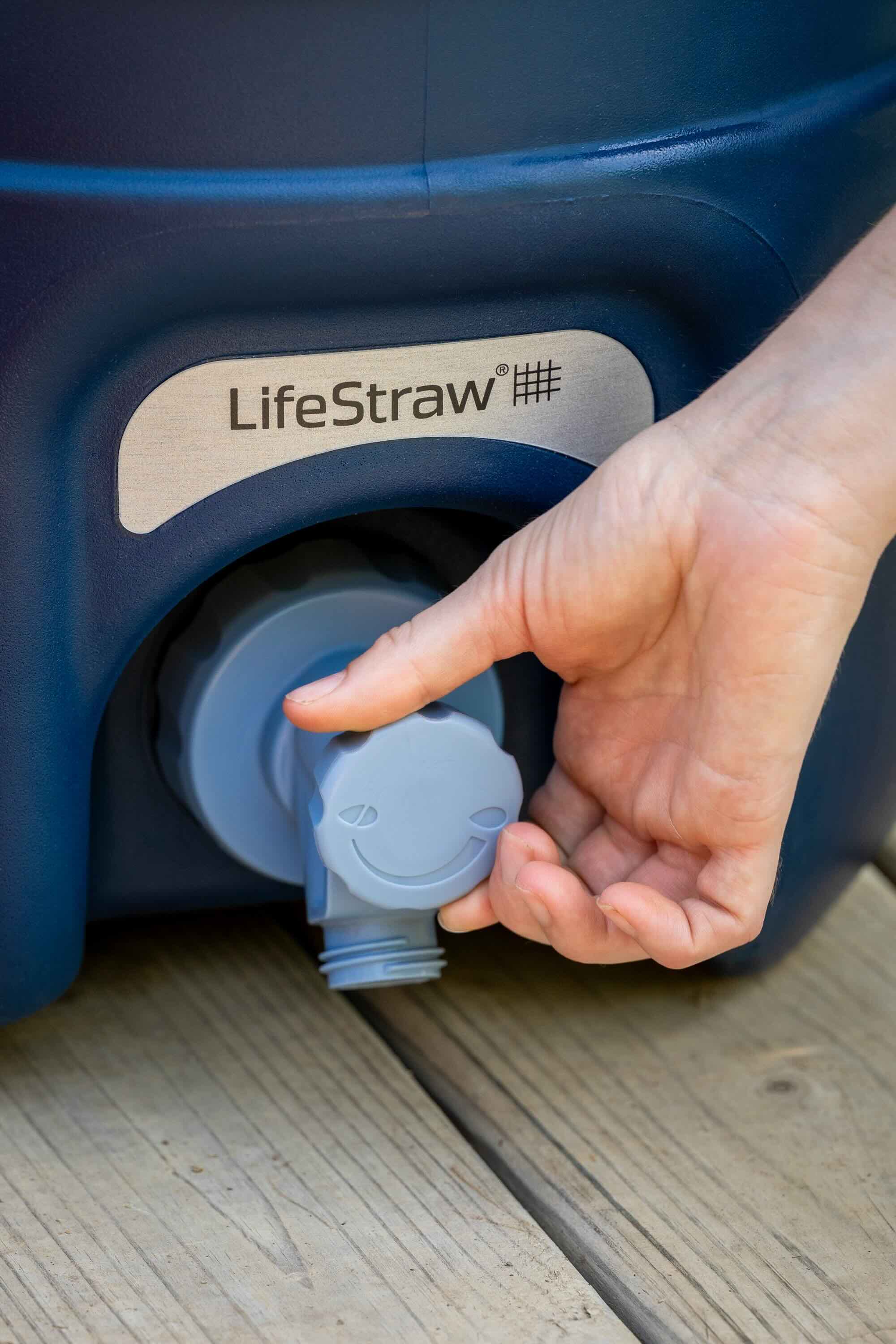 LifeStraw, Wasserfilter, Kappe, Graublau, Kunststoff