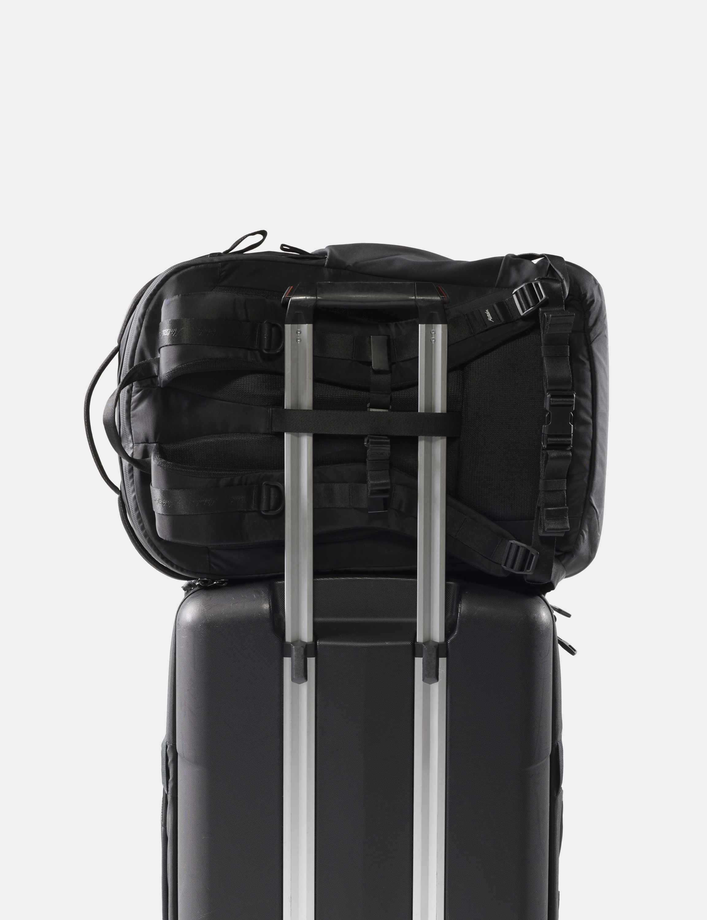 Reisetasche, Koffer-Set, Teleskopgriff, Schultergurt, Schwarz