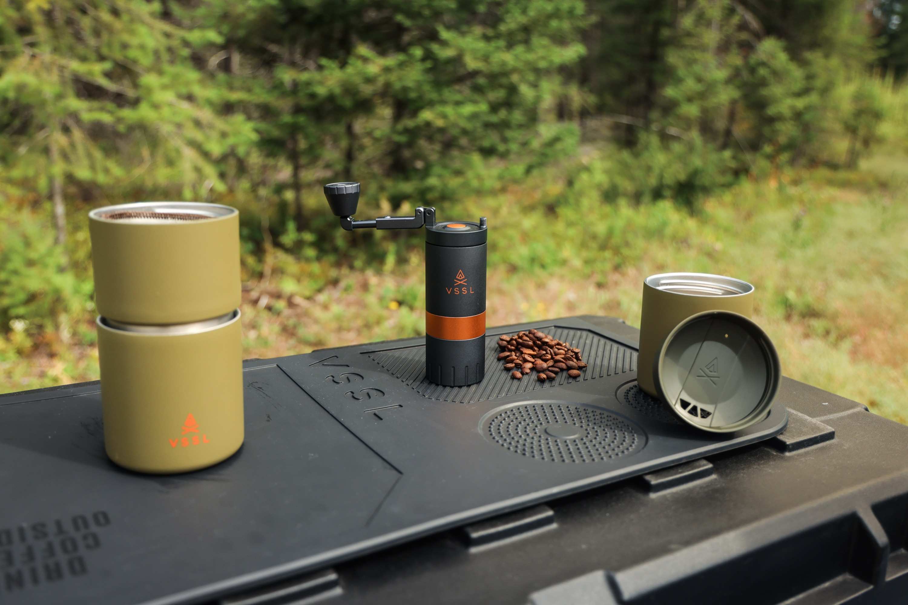 manuall grinder, kaffeemühle, campingzubehör, edelstahl, kaffebohnen