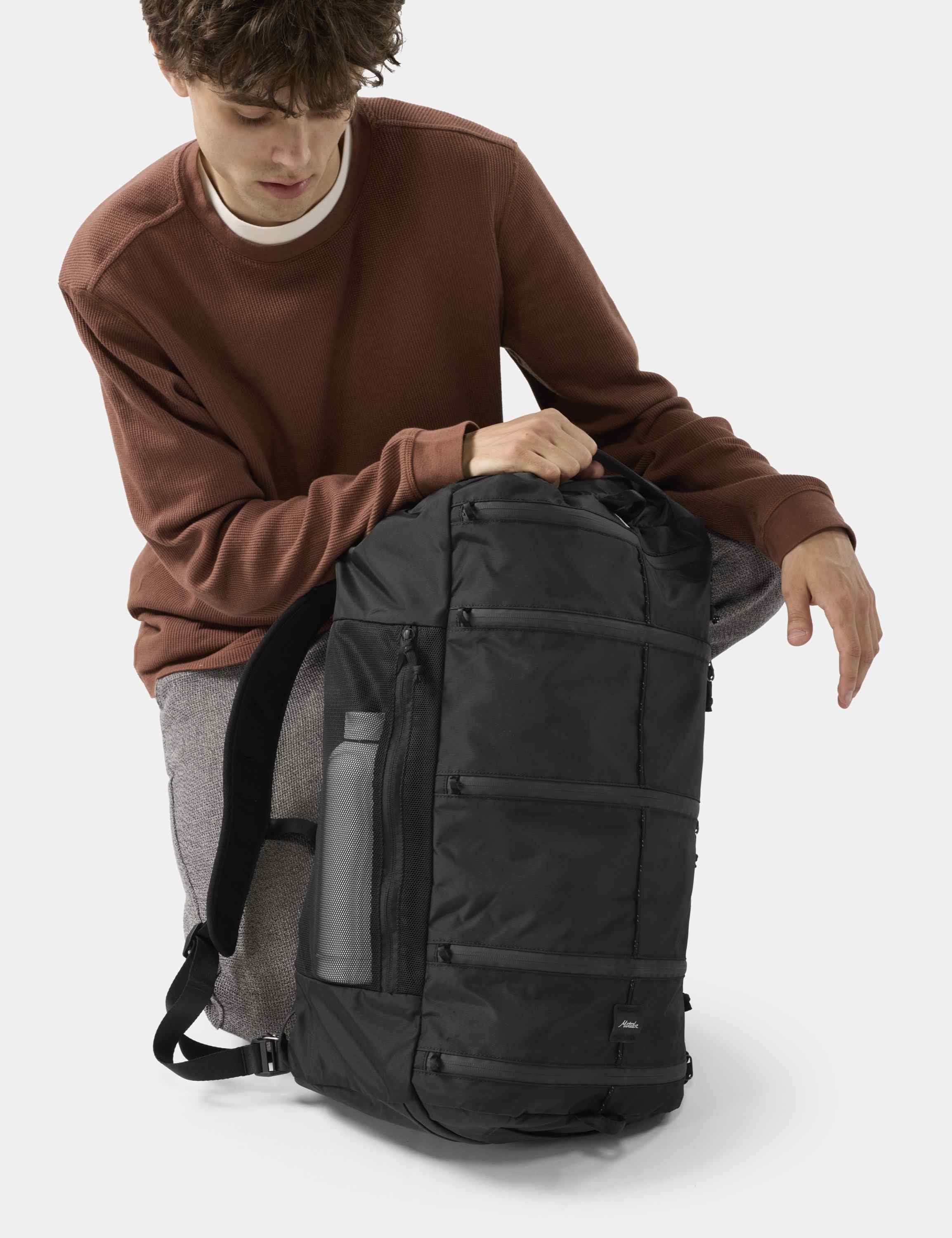 Rucksack, Backpack, Schwarz, Nylon, Vordertaschen