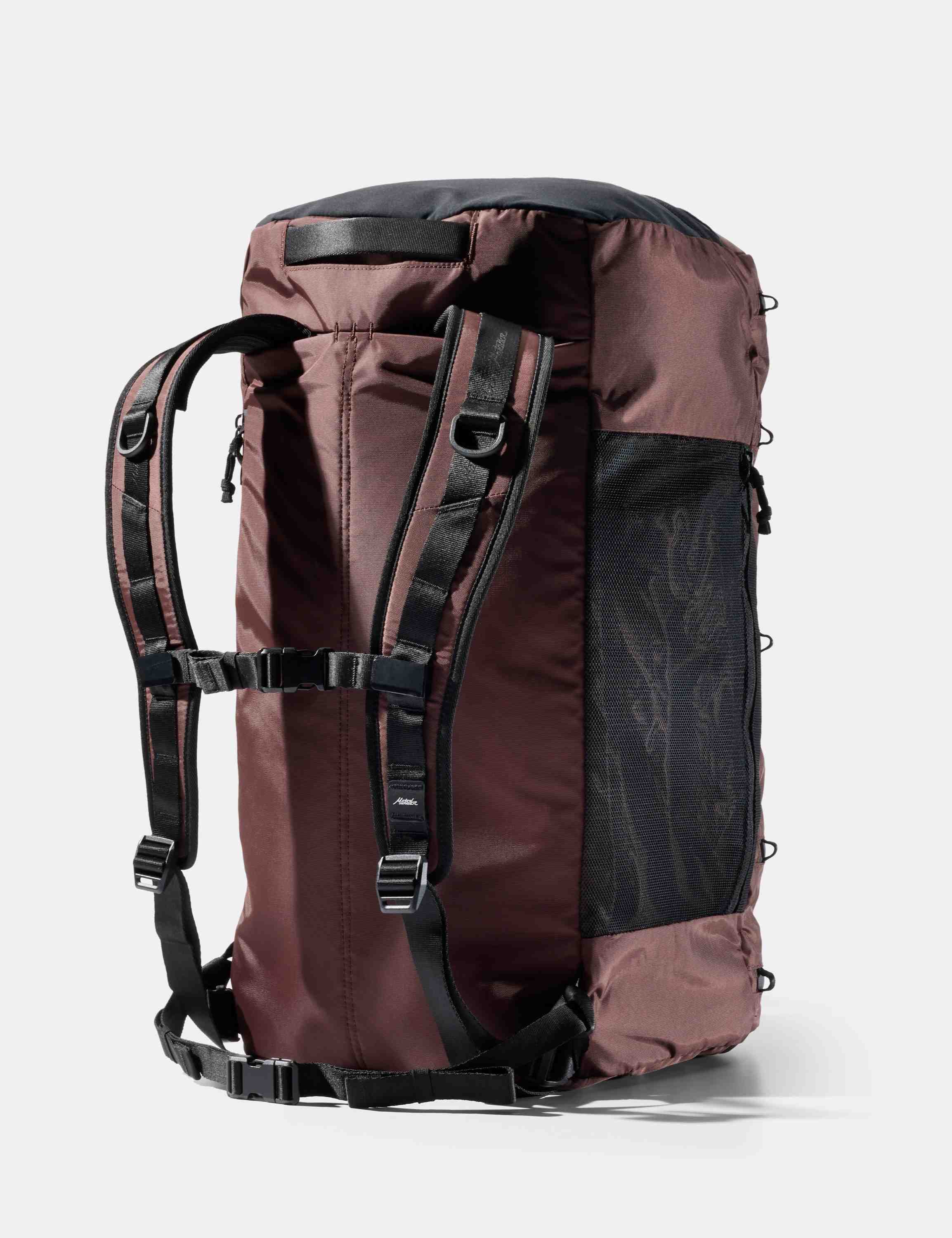Rucksack, Backpack, Rucksack mit Netzseitentasche, Alpinrucksack, Burgunderrot