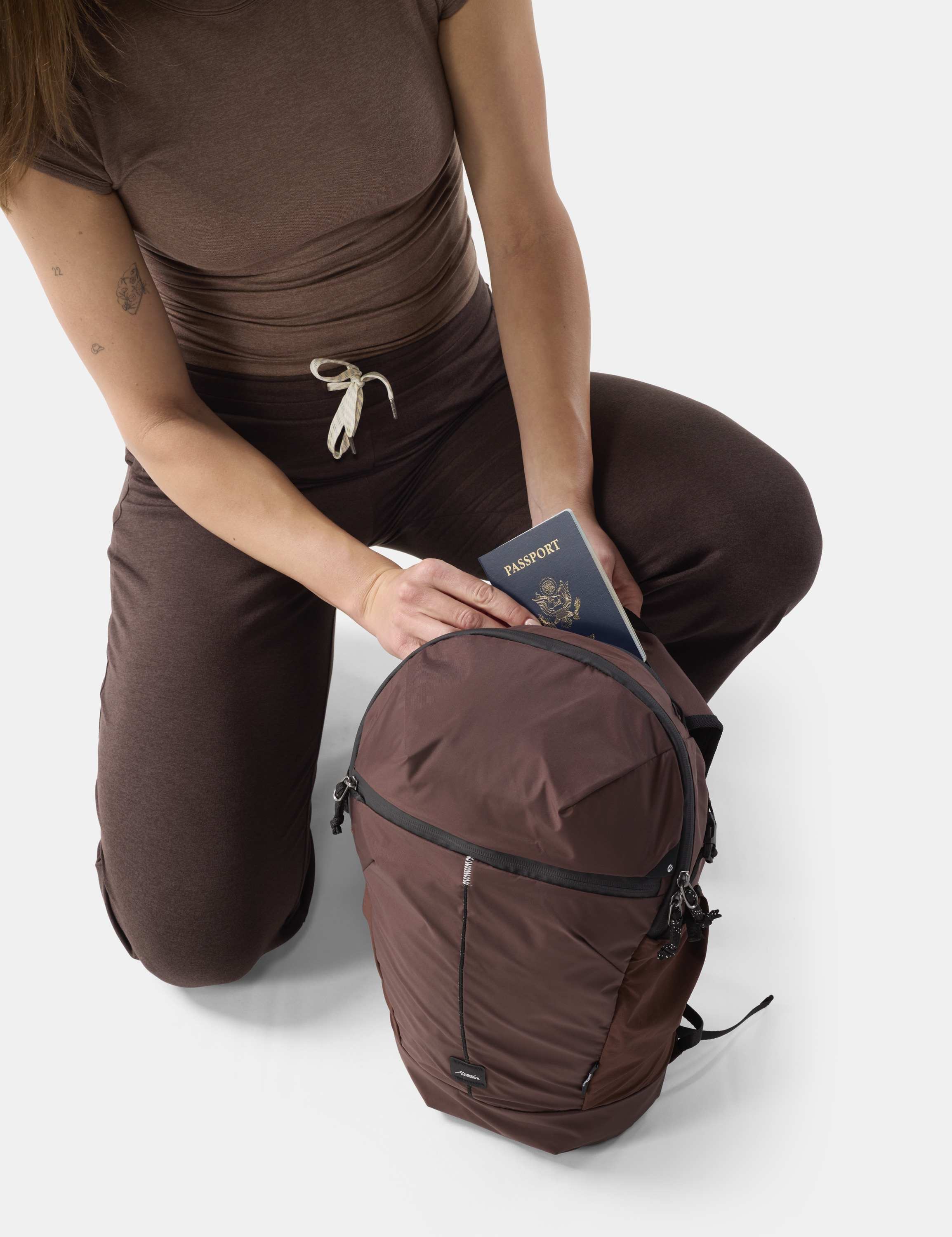 Rucksack, Reisepass, Passport, Travel backpack, Kordelzug