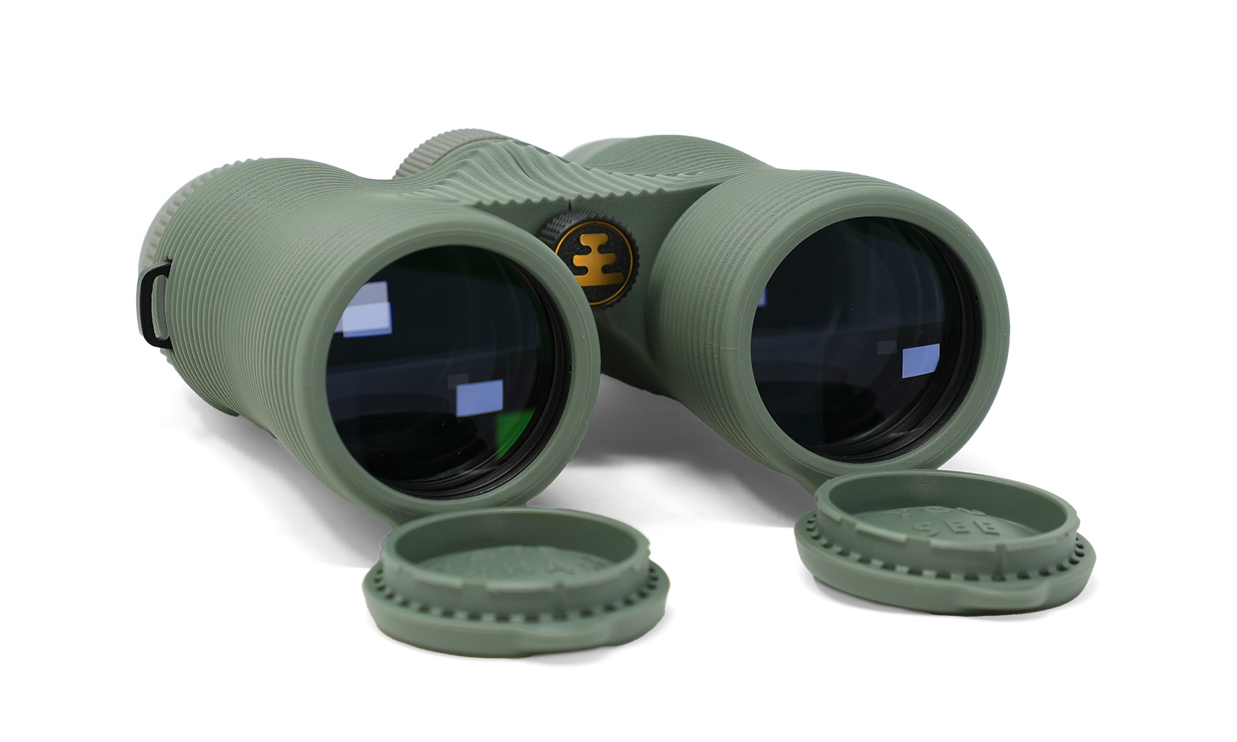 Fernglas, Grün, Gummi, Kugelgrip, Schraubdeckel