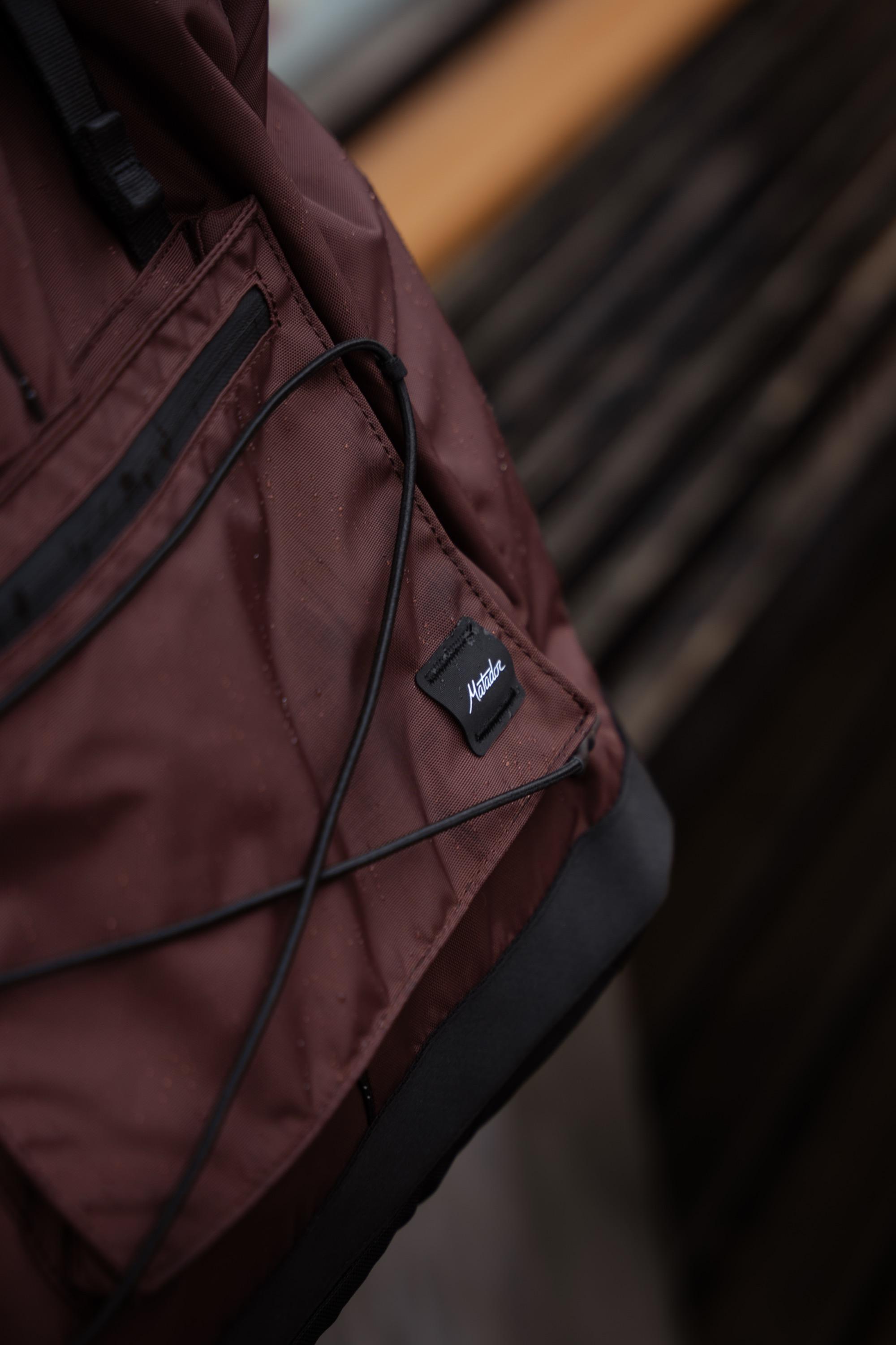 Rucksack, Tragetasche, Reißverschluss, Kordelzug, Maroon