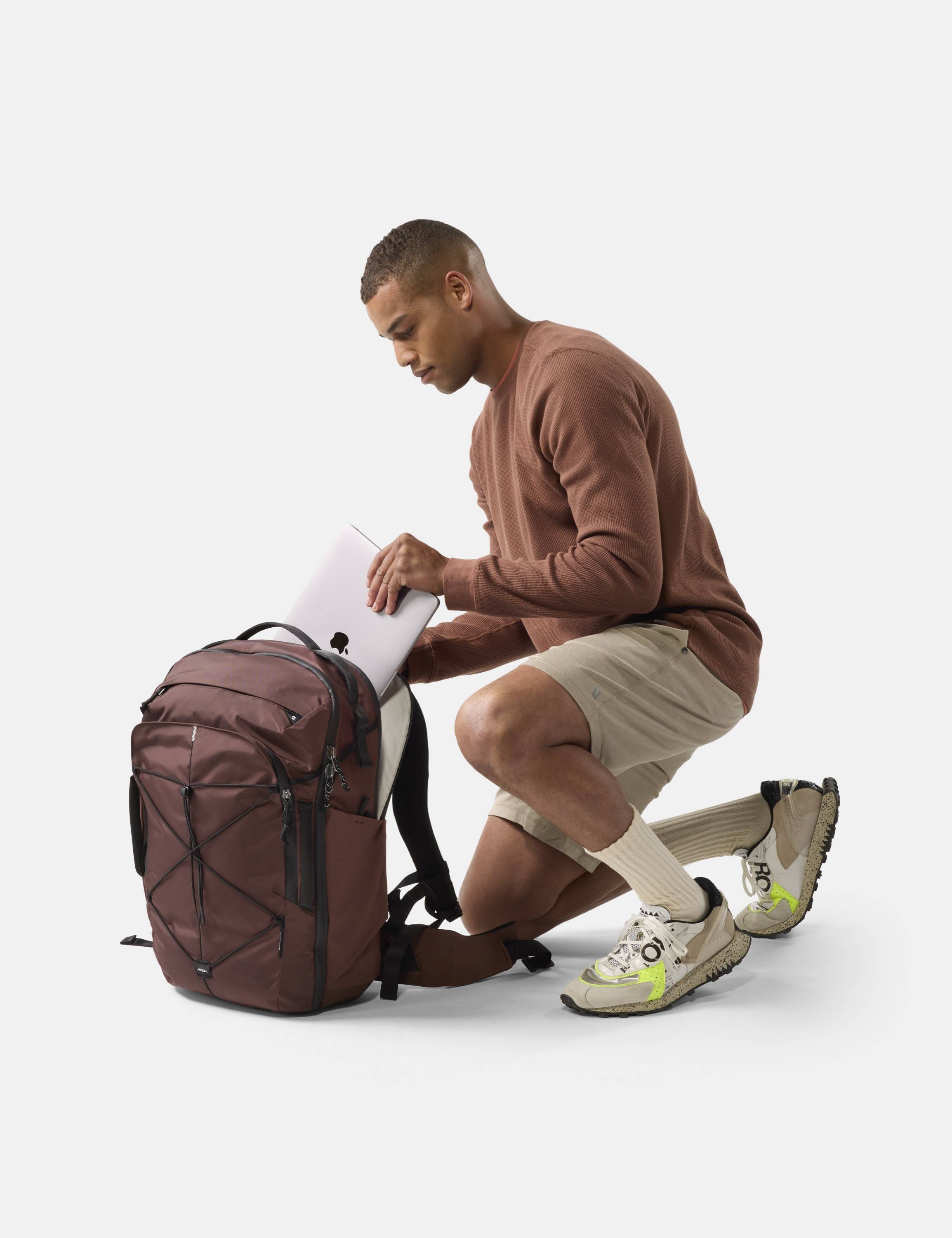 Rucksack, Backpack, Wandern, Laptopfach, Beige/Braun